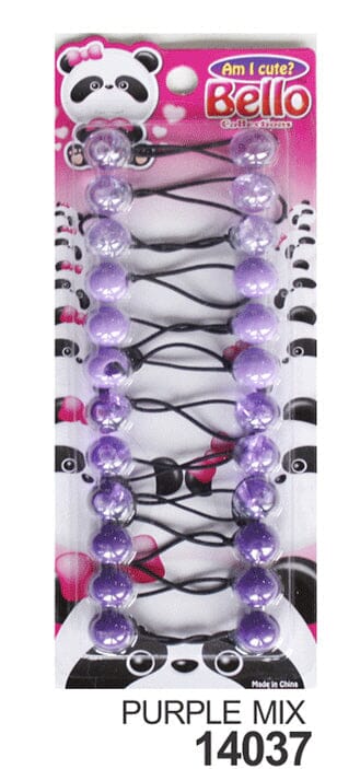 10 Ball / 16mm Ball Ponytail Holders - Multiple Colors (12PC/BULK)