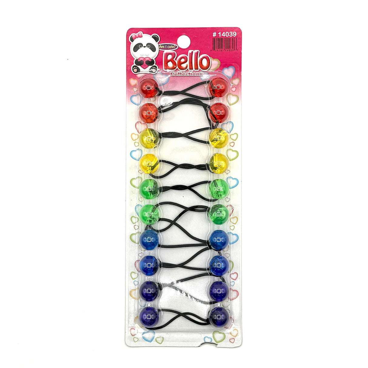 10 Ball / 16mm Ball Ponytail Holders - Multiple Colors (12PC/BULK)