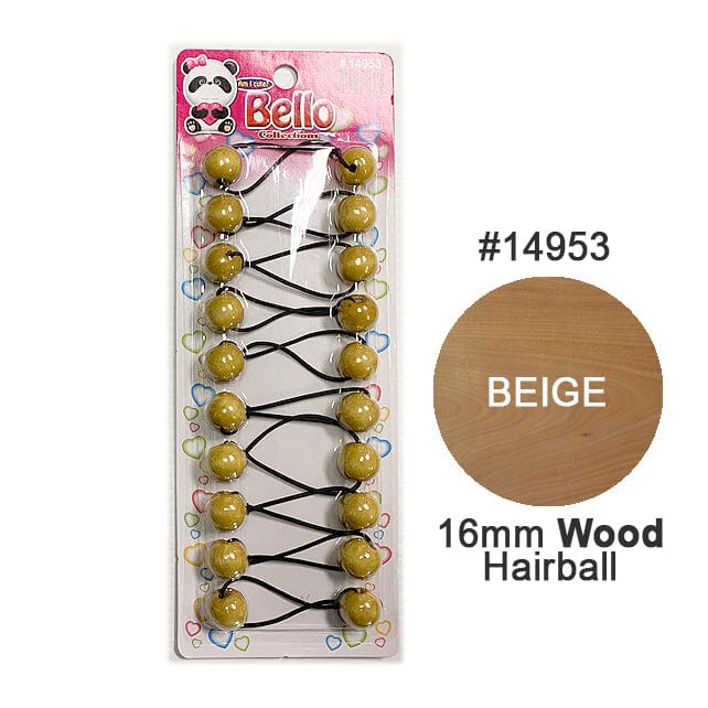 10 Ball / 16mm Ball Ponytail Holders - Multiple Colors (12PC/BULK)