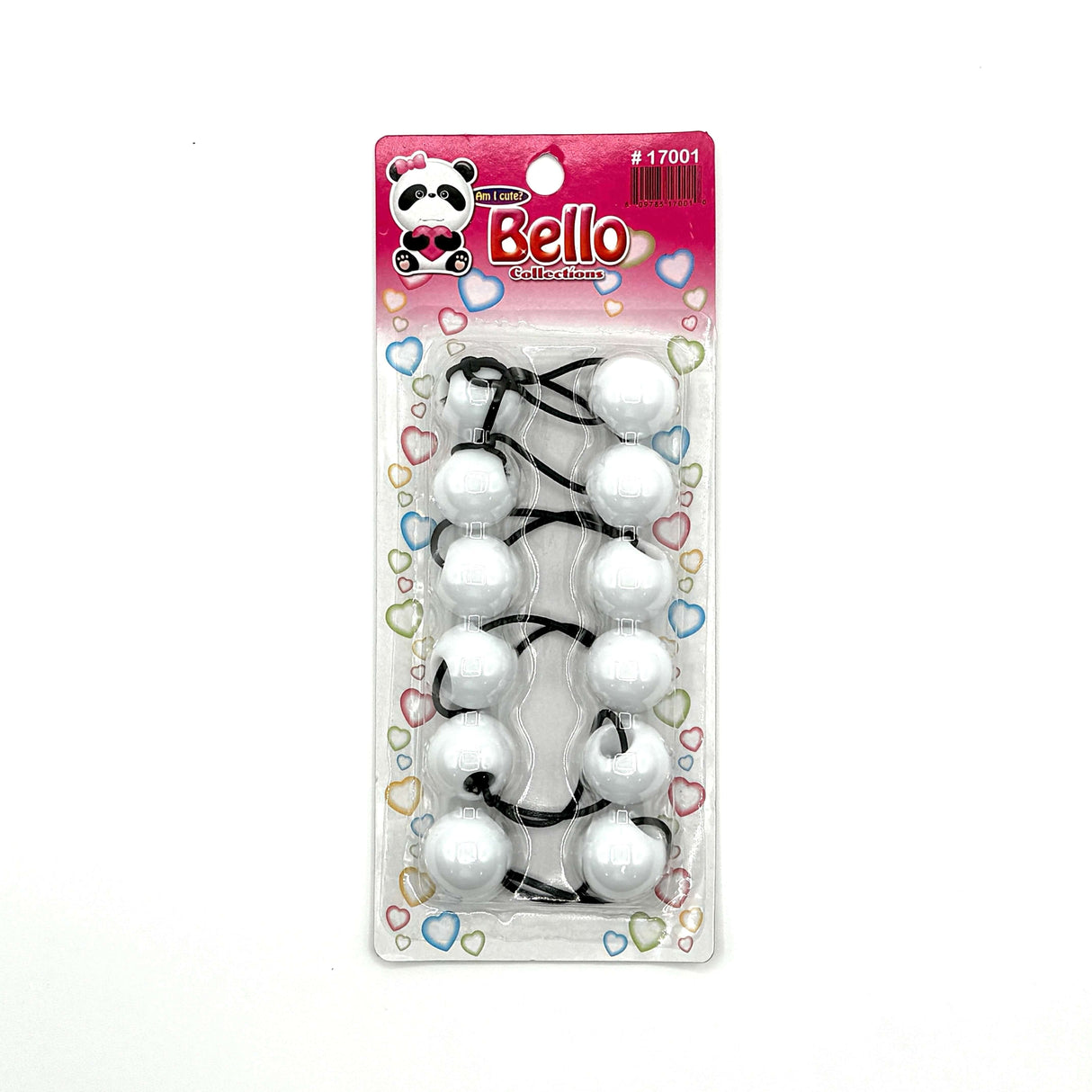 6 Ball / 24mm Ball Ponytail Holders - Multiple Colors (12PC/Bulk)