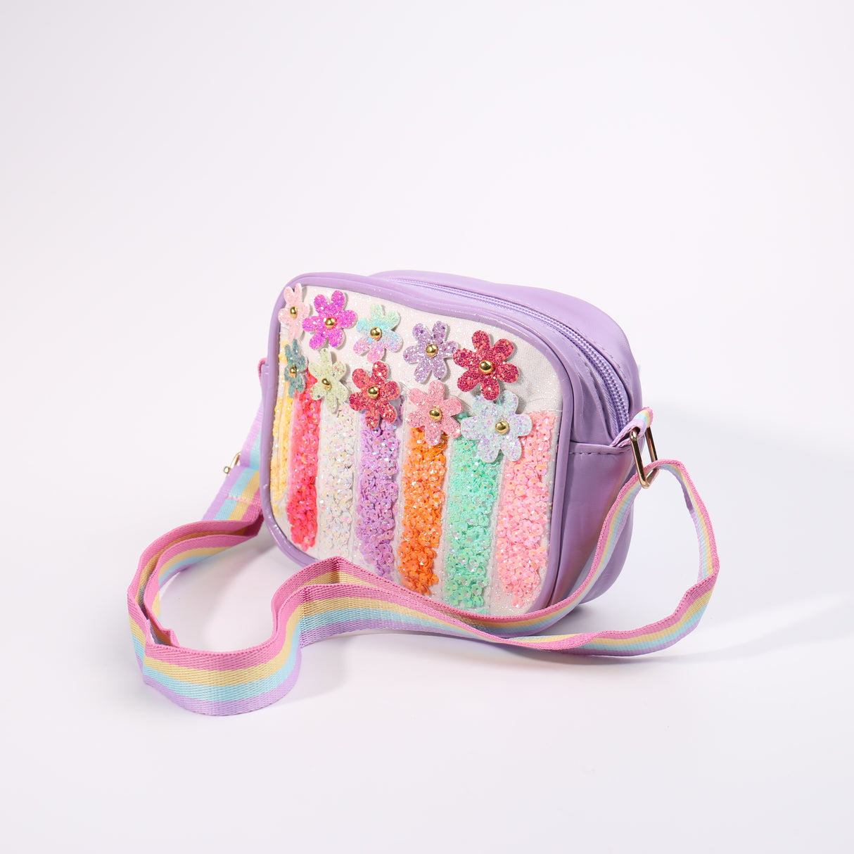 Fashion Daisy Shoulder Kids Bag #JHBAG06-LPU - Light Purple (PC)