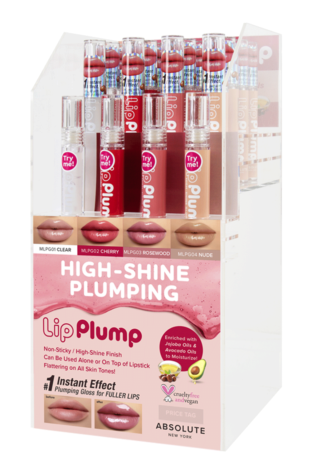 Absolute Lip High Shine Plumping Gloss SET #STMLPG (24PC)