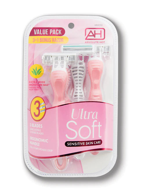 Absolute Hot Ultra Soft Disposable Razor 3 Pack (PC)