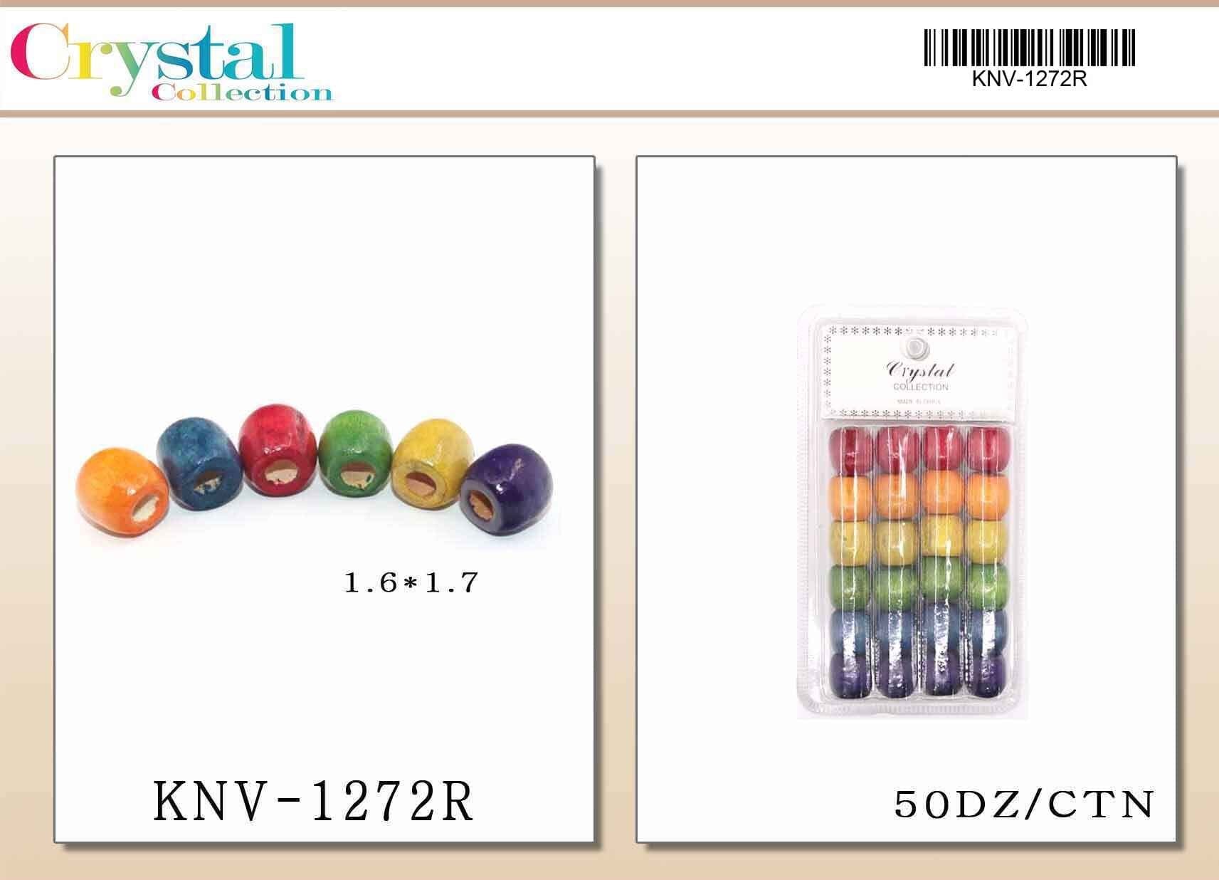 Colorful Assort Wood Beads #KNV1272R (12PC)