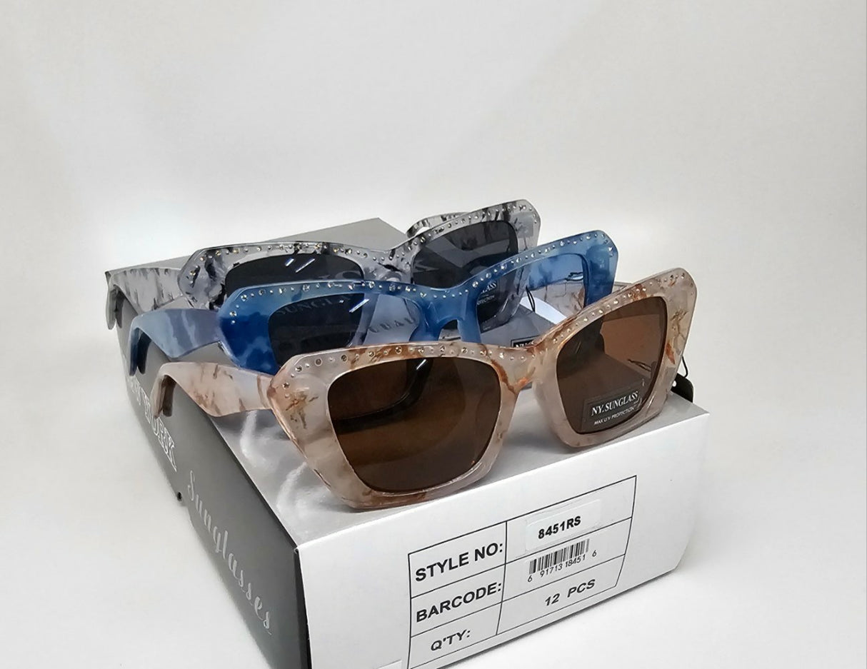 Wholesale Fashion Sunglasses #8451RS (12PC)