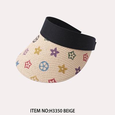 Fashion Visor Hat W/ Design #H3350 - Multiple Colors (PC)