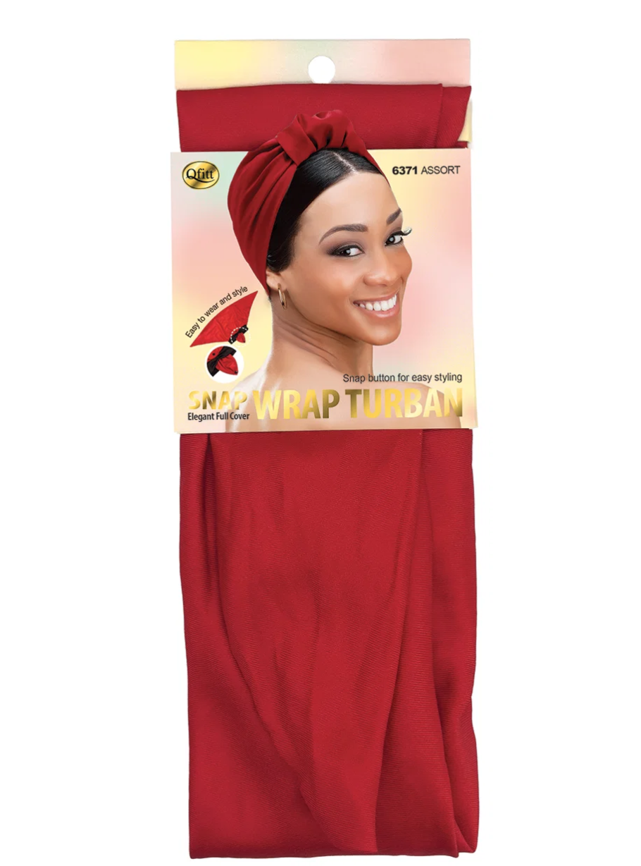 #6371 Qfitt Snap Wrap Turban Assort (6PC)