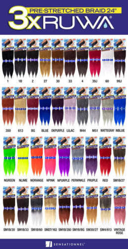 Sensationnel African 3X Pre-Stretched Ruwa Braid 24"