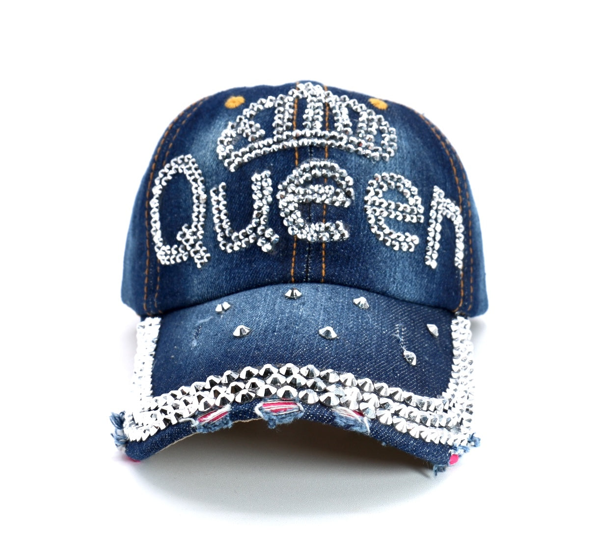 Fashion Denim Queen Rhinestone Hat (PC)
