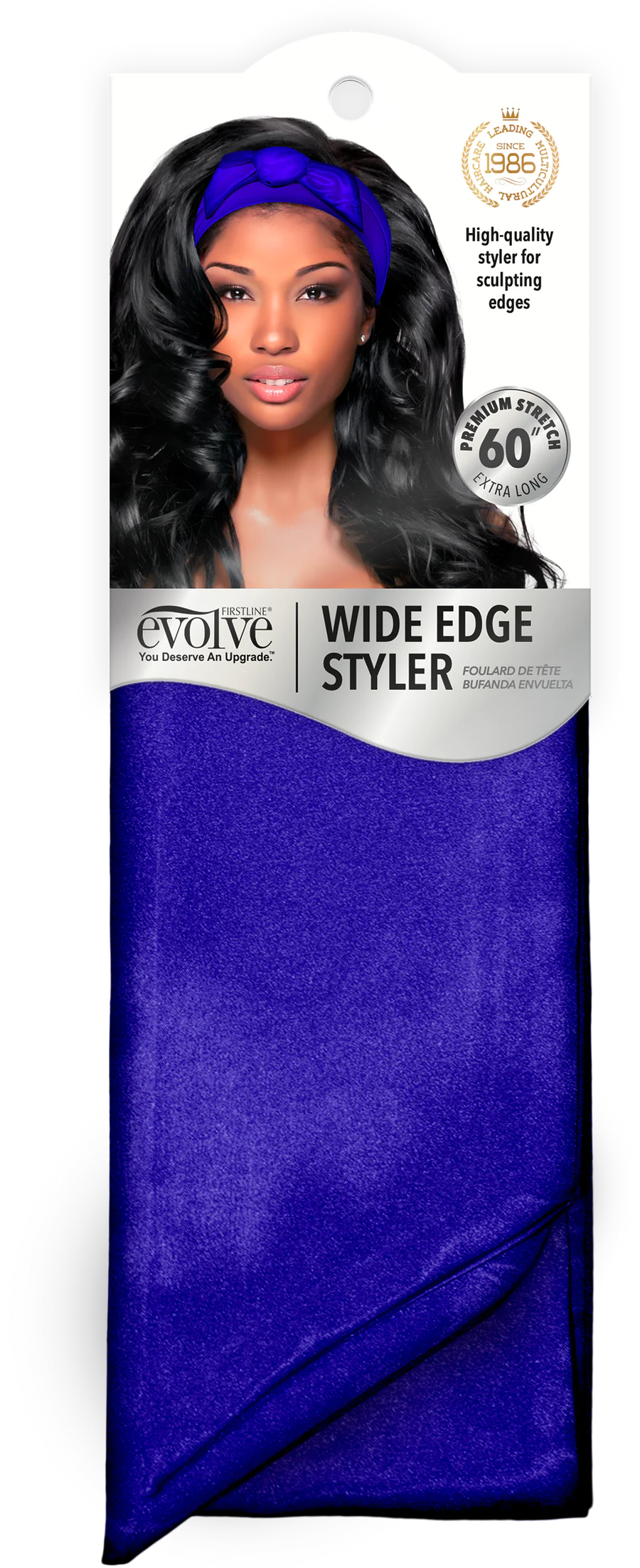 #1774 Evolve Wide Edge Styler Wrap / Blue (8PC)