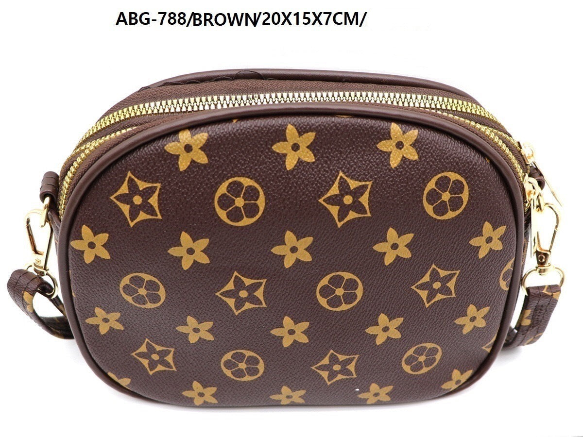 Fashion Design Crossbody Bag #ABG788 - Brown (PC)