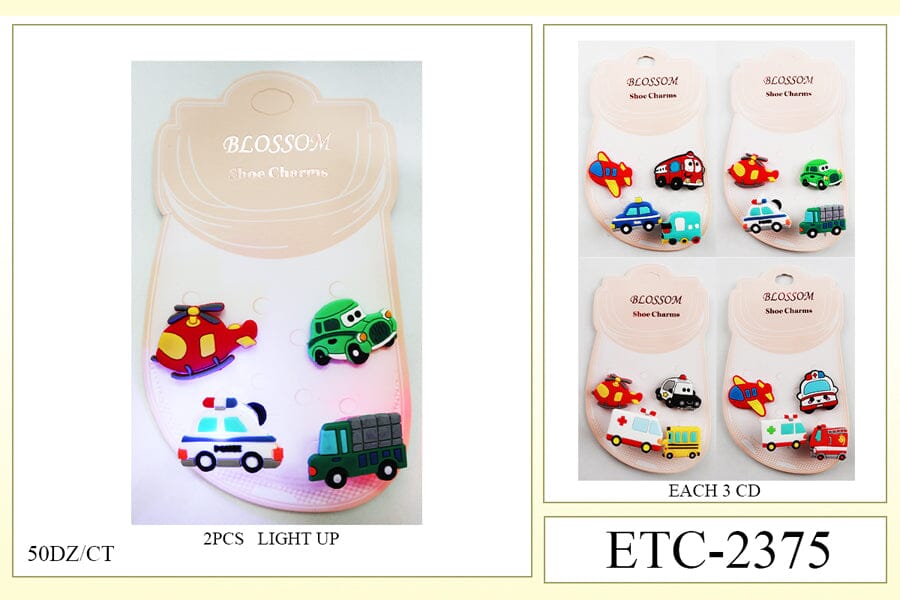 Light Up Shoe Charms #ETC-2375(12PC)
