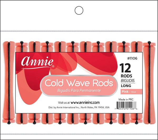 #1106 Annie Long Cold Wave Rods 12Pc Pink (12PC)