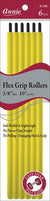 #1280 Annie Flex Grip Rollers 3/8" Diameter 10" Long 6Pc Yellow (6PC)