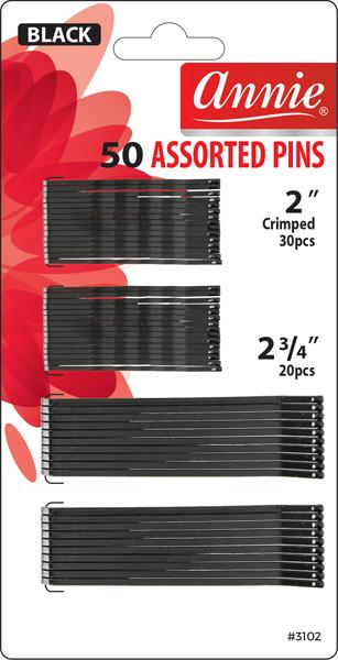 #3102 Annie 50Pc Assort Pins 2" And 2 3/4" (12PC)