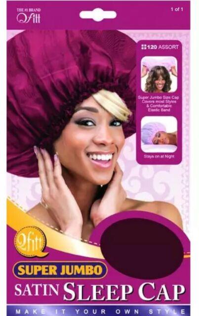 #120 Super Jumbo Satin Sleep Cap / Assort (12PC)