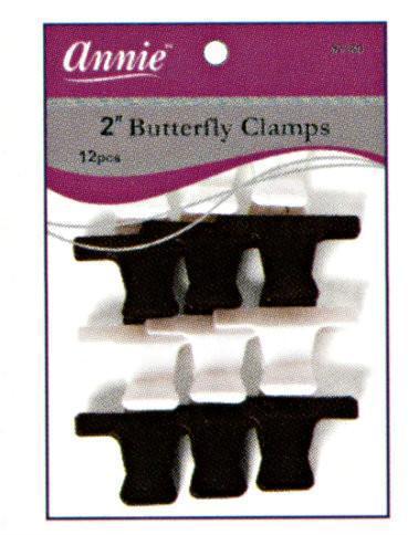 #3180 Annie 12Pc 2" Butterfly Clips 2" (12PC)