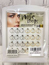 Nose Hoops 18K Gold Stainless Steel #01-78SG (24PC)