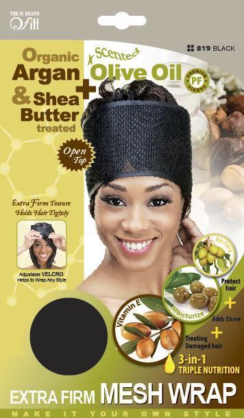 #819 Organic Extra Firm Mesh Wrap / Black (12PC)