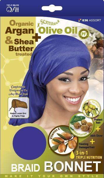 #836 Organic Braid Bonnet / Assort (12PC)