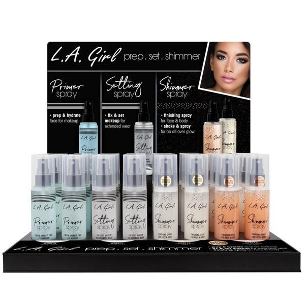 LA Girl Prime Set & Shimmer Spray #GPD356 24PC (SET)