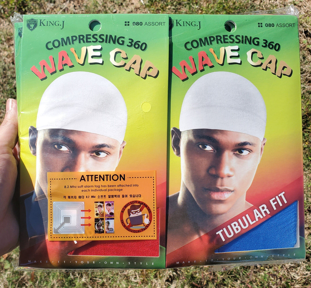 #080 Compressing 360 Wave Cap / Assort (12PC)