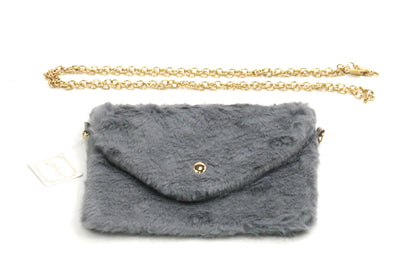 Small Furry Bag with Attachable Chain #BG021D
