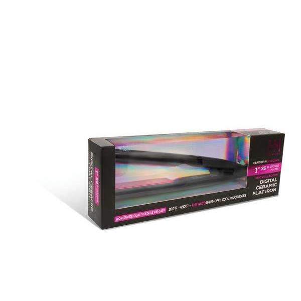 #5956 Annie Hot & Hotter 3D Floating Plates Digital Ceramic Flat Iron 1" (PC)