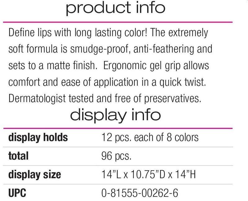 LA Girl Ultimate Lipliner Set/Display #GCD262.1 (96PC)