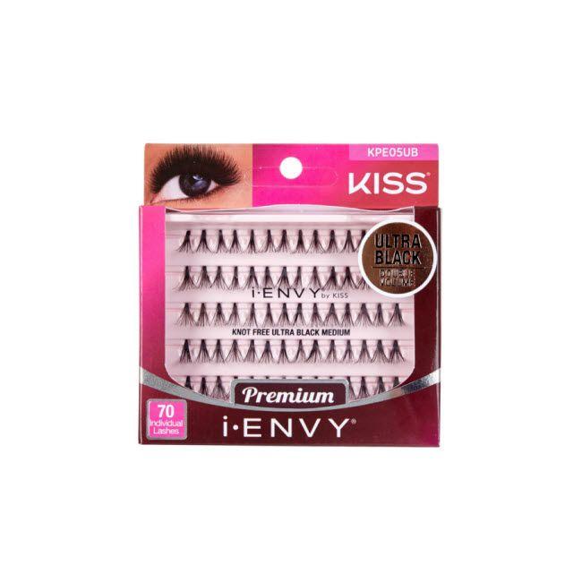 #KPE05UB Kiss Ultra Black Knot Free Medium Eyelashes (6PC)