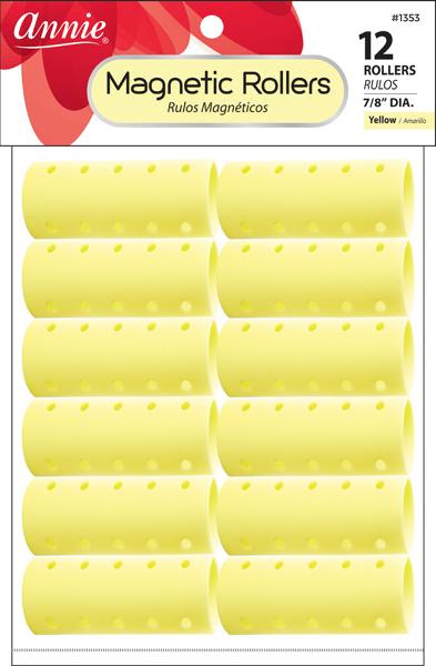 #1353 Annie Magnetic Rollers 7/8" 12Pc Yellow (12PC)