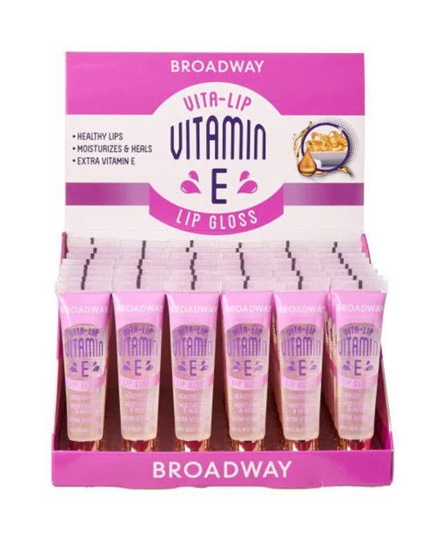 Broadway Vita-Lip Lipgloss Vitamin E Oil Set (48PC)