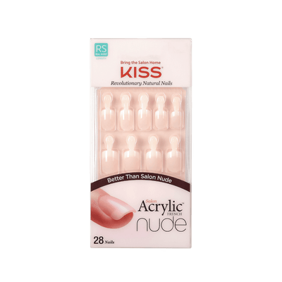 #KAN01 Kiss 28PC Acrylic French Nude Nail (PC)
