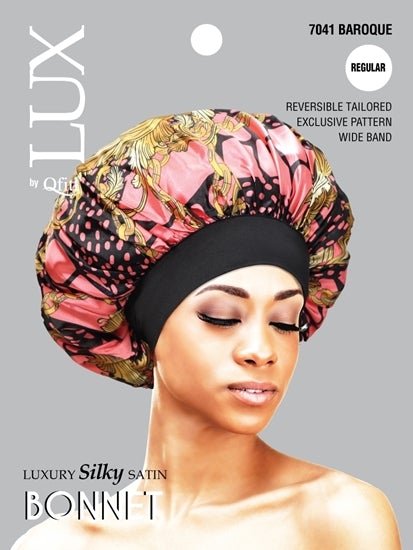 #7041 Lux Pattern Luxury Silky Satin Bonnet - Aztec / Assort (6PC)