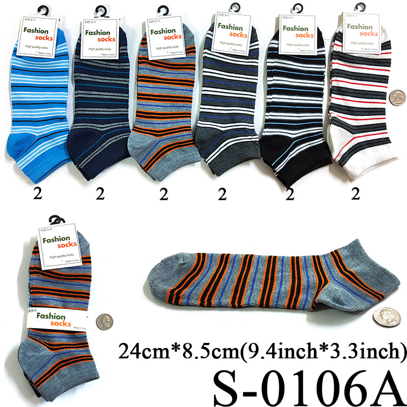 Stripe Sock / Assort (Size 9-11) #S-0106 (12PC)