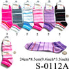 Stripe Ankle Socks / Assort (Size 9-11) #S-0112A (12PC)