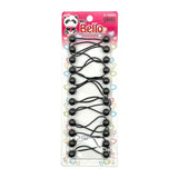 14 Ball / 12mm Ball Ponytail Holders - Multiple Colors (12PC/Bulk)
