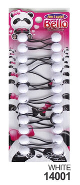 10 Ball / 16mm Ball Ponytail Holders - Multiple Colors (1PC/Single)