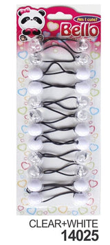 10 Ball / 16mm Ball Ponytail Holders - Multiple Colors (12PC/BULK)