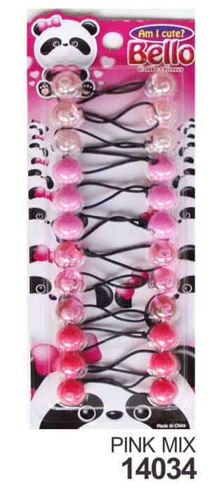 10 Ball / 16mm Ball Ponytail Holders - Multiple Colors (1PC/Single)