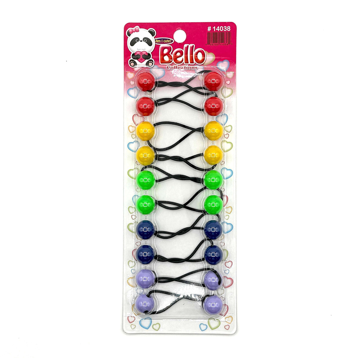 10 Ball / 16mm Ball Ponytail Holders - Multiple Colors (12PC/BULK)