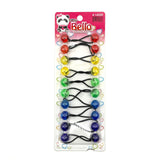 10 Ball / 16mm Ball Ponytail Holders - Multiple Colors (12PC/BULK)