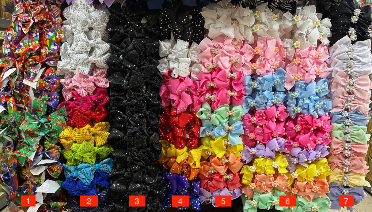 Wholesale Design Hair Bows #15BOT (12/24PC)