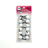 6 Ball / 24mm Ball Ponytail Holders - Multiple Colors (12PC/Bulk)