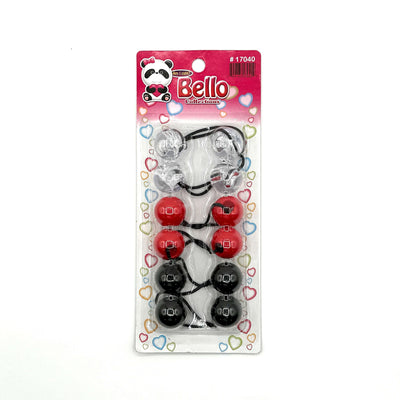 6 Ball / 24mm Ball Ponytail Holders - Multiple Colors (1PC/Single)