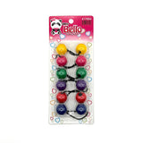 6 Ball / 24mm Ball Ponytail Holders - Multiple Colors (1PC/Single)