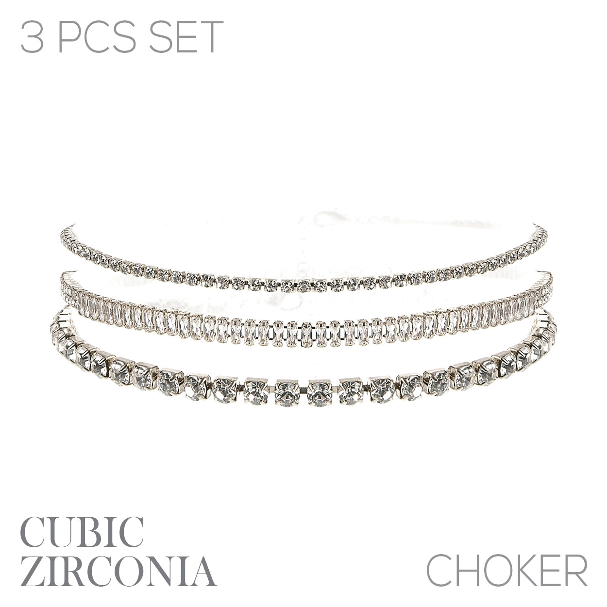 Fashion Choker Set #17825CR-S (PC)