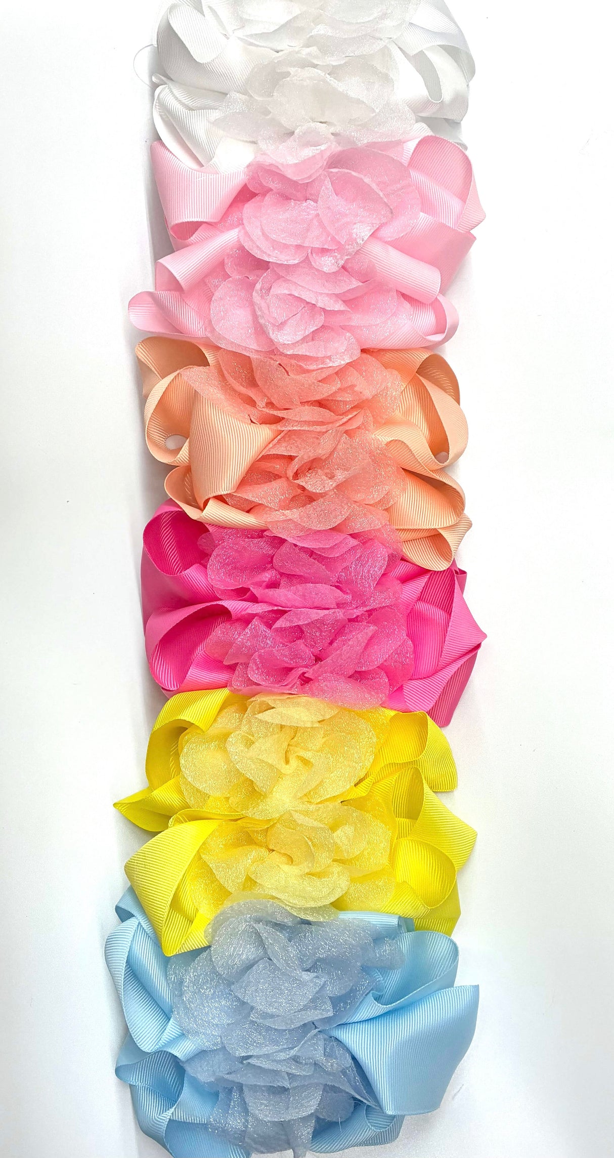 HAIRBOW LARGE FLOWER DESIGN #EKD9402D (12PC)
