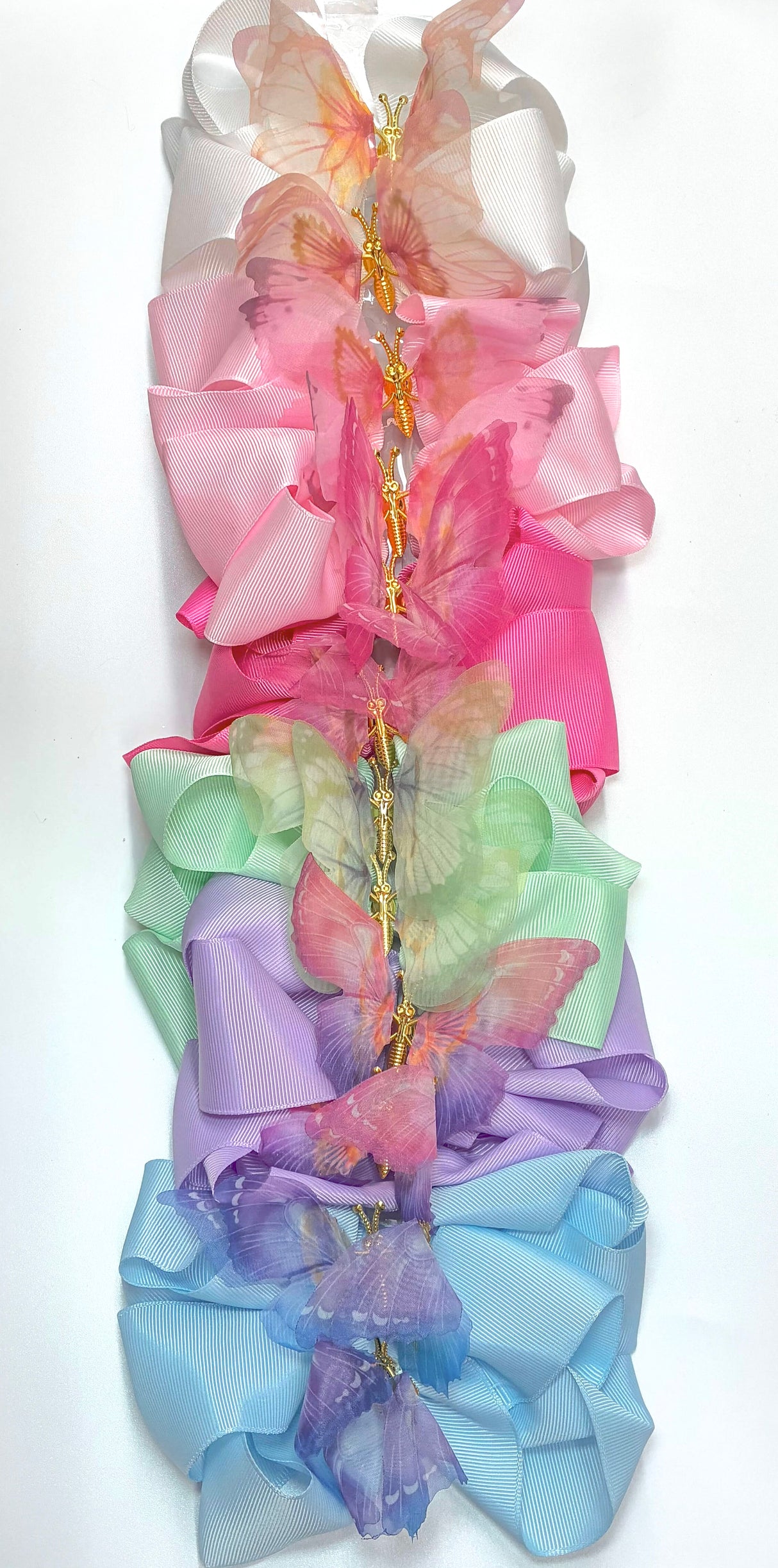 HAIRBOW LARGE BUTTERFLY DESIGN #MKC4803 (12PC)