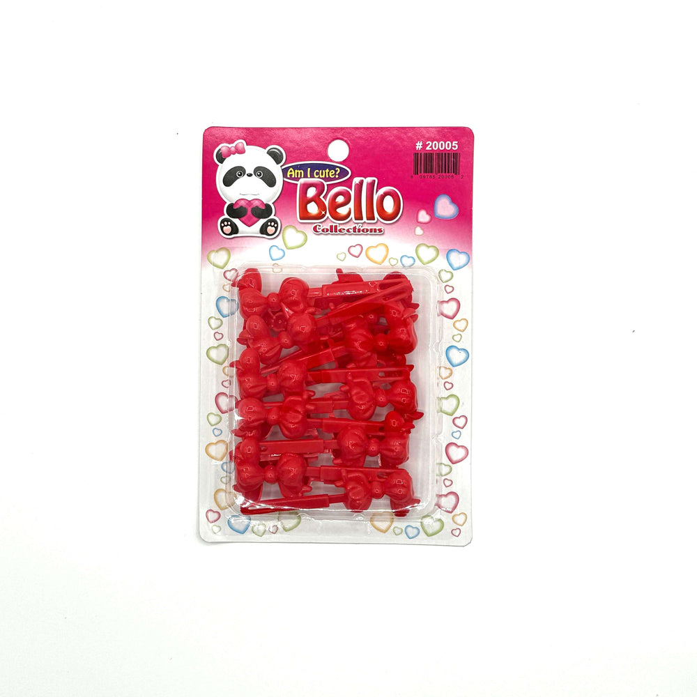 Bello Collections Barrette - Bow - Red #20005